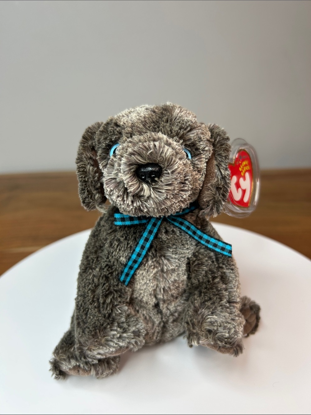 3/$25🌻 2001 TY Beanie Baby Frisbee the Puppy Retired w/ Display Case